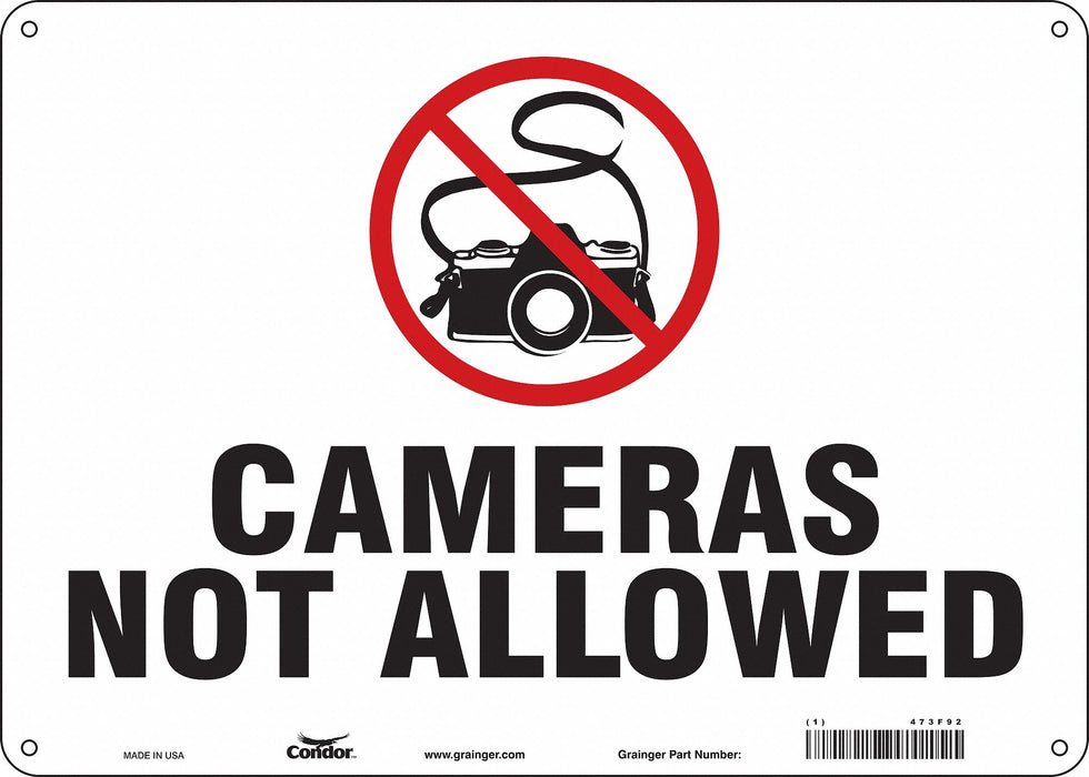 Safety Sign 10 in x 14 in Polyethylene