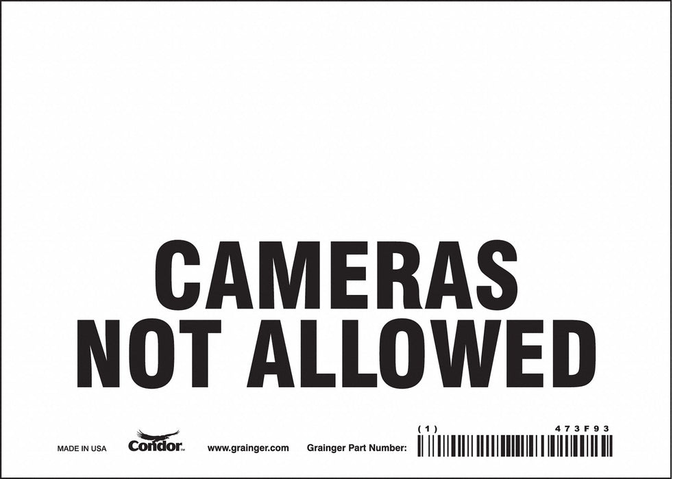 Safety Sign 5 in x 7 in Vinyl