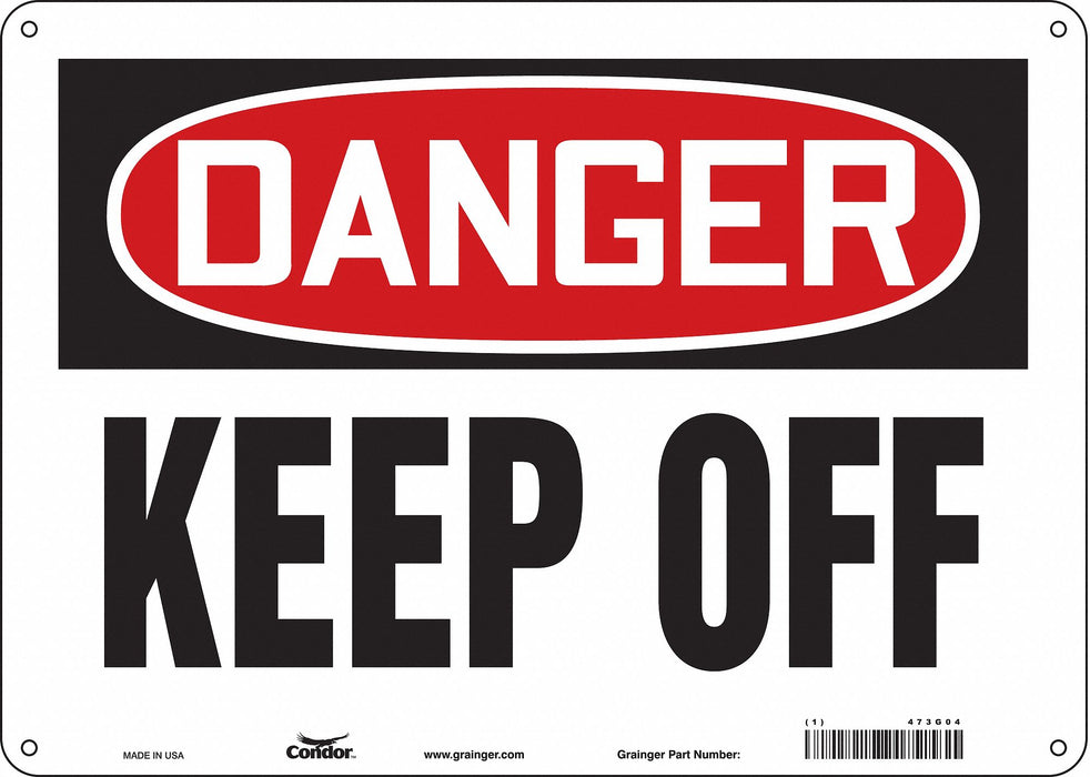 Safety Sign 10 in x 14 in Aluminum