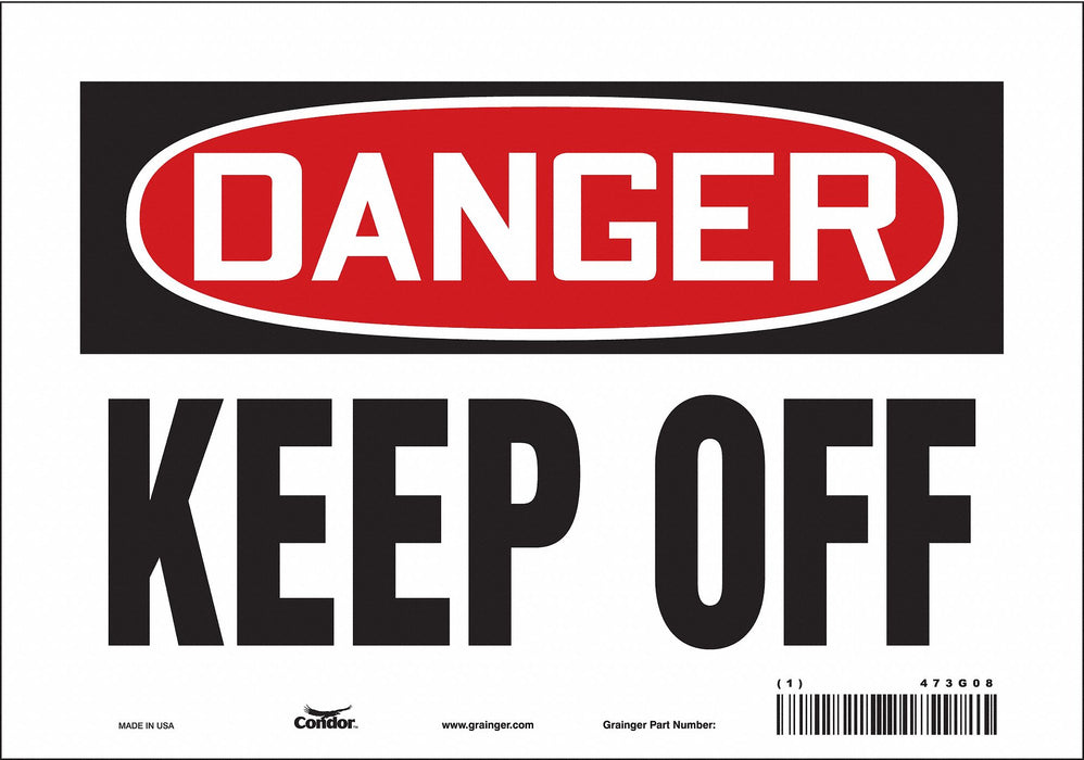Safety Sign 7 in x 10 in Vinyl