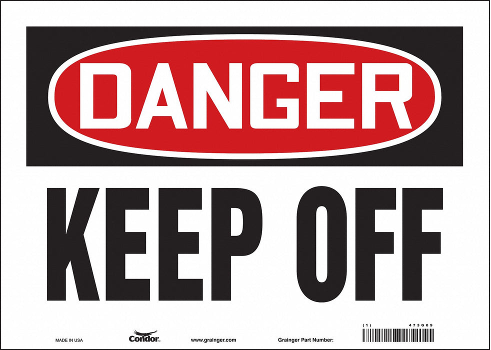 Safety Sign 10 in x 14 in Vinyl
