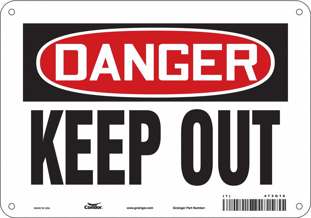 Safety Sign 7 in x 10 in Aluminum