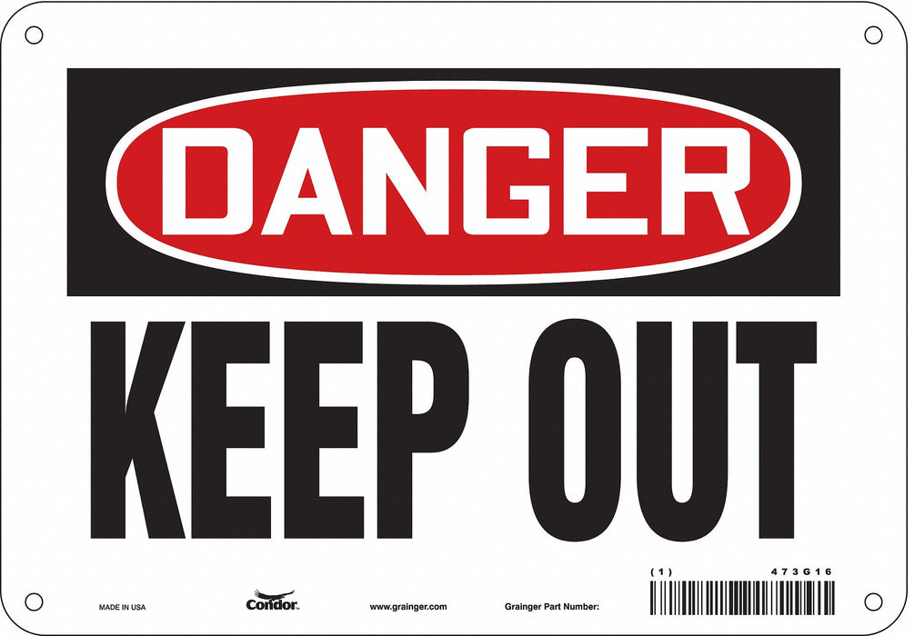 Safety Sign 7 inx10 in Polyethylene