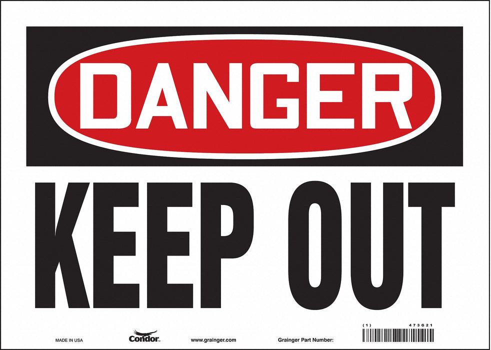 Safety Sign 10 in x 14 in Vinyl