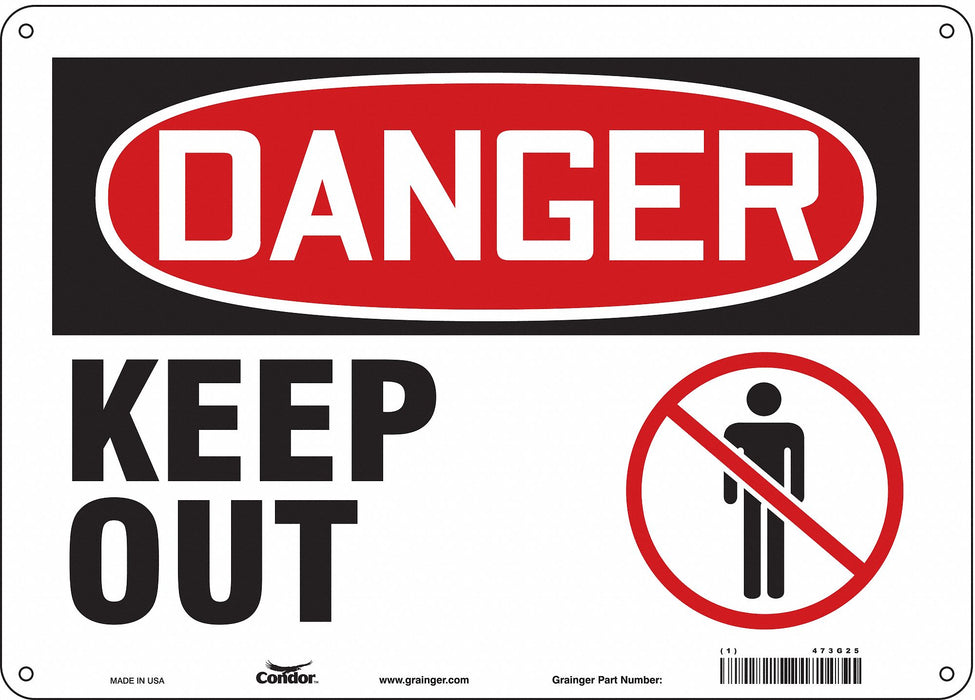Safety Sign 10 in x 14 in Aluminum