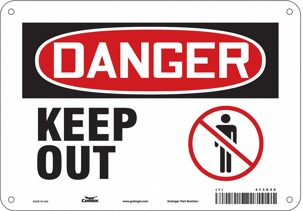 Safety Sign 7 in x 10 in Polyethylene
