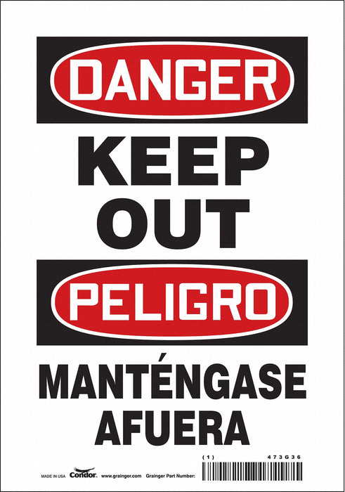 Safety Sign 10 inx7 in Vinyl