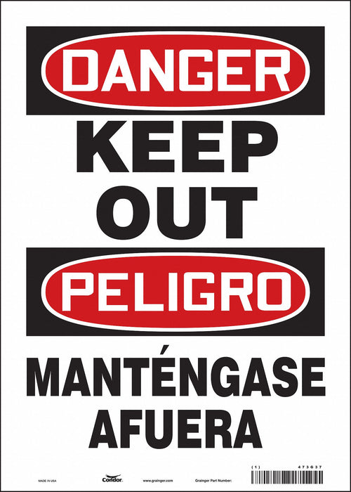Safety Sign 14 in x 10 in Vinyl