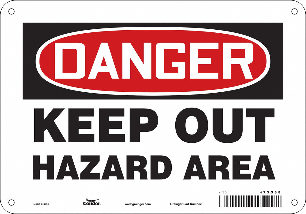 Safety Sign 7 in x 10 in Aluminum