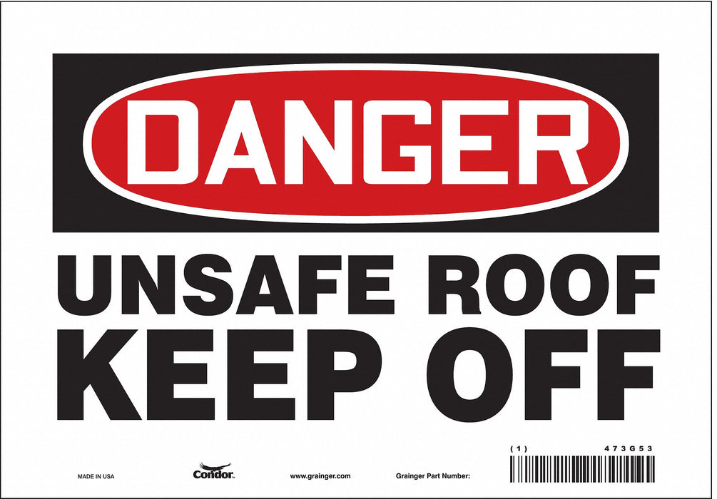 Safety Sign 7 in x 10 in Vinyl