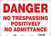 Safety Sign 10 in x 14 in Aluminum