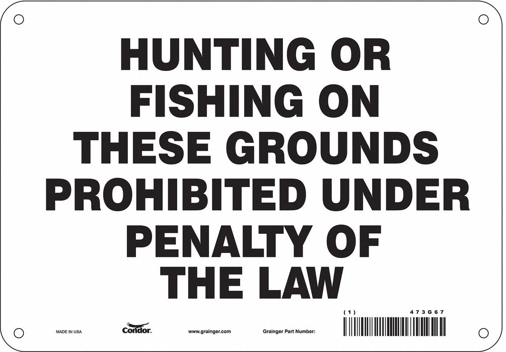 Safety Sign 7 in x 10 in Aluminum