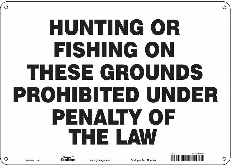 Safety Sign 10 in x 14 in Aluminum