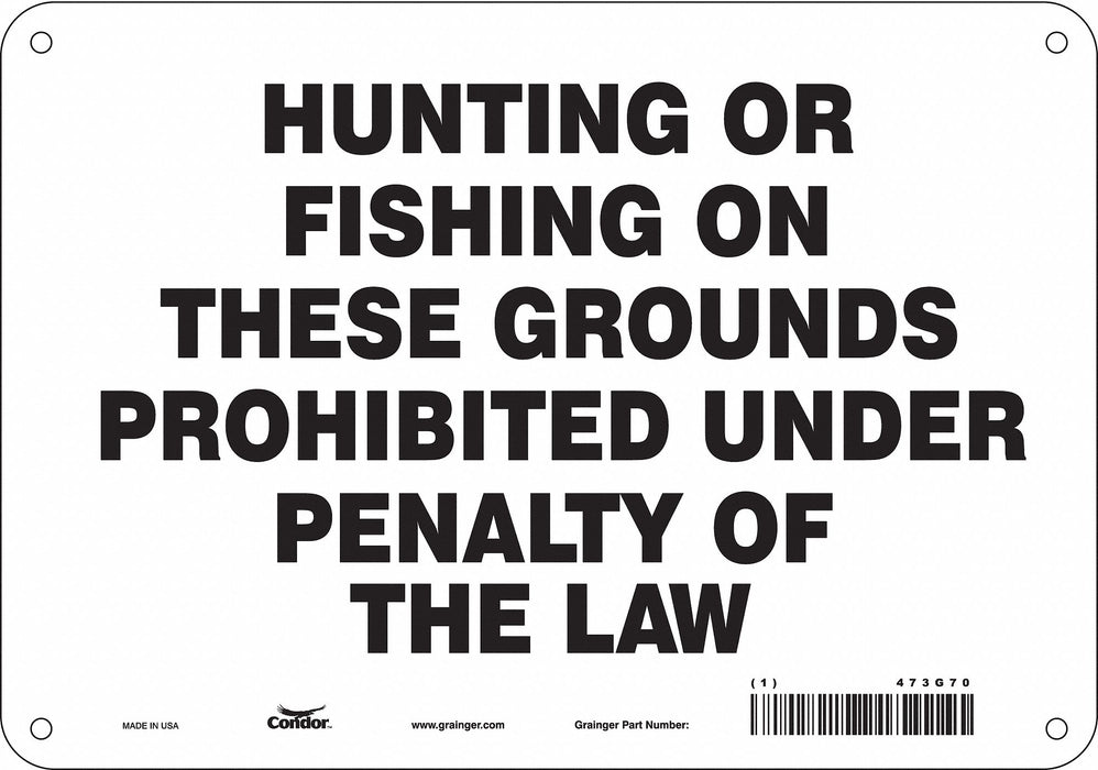 Safety Sign 7 in x 10 in Polyethylene