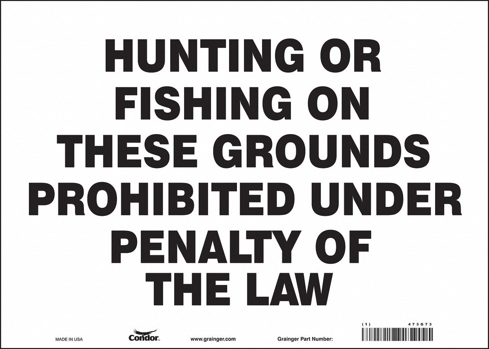 Safety Sign 10 in x 14 in Vinyl