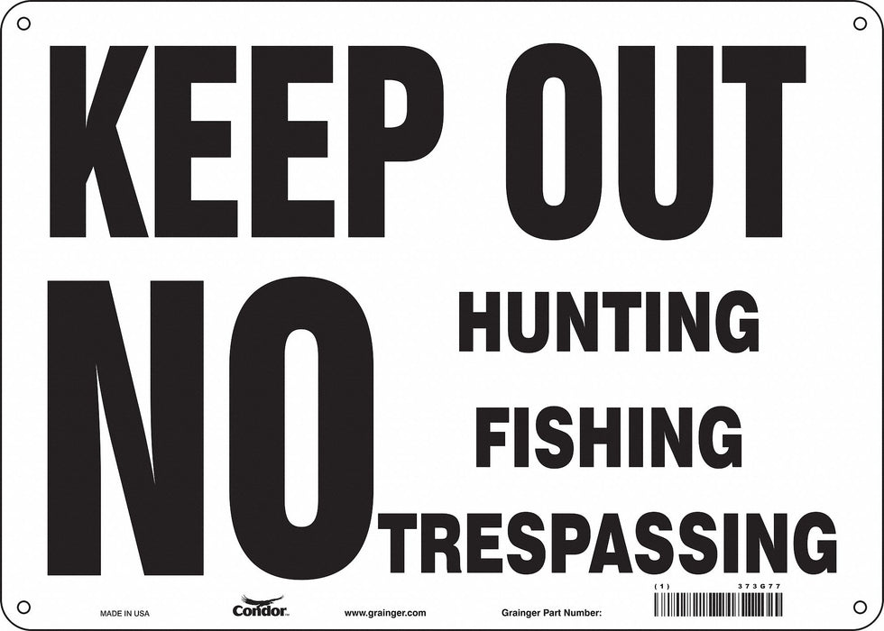 Safety Sign 10 inx14 in Polyethylene