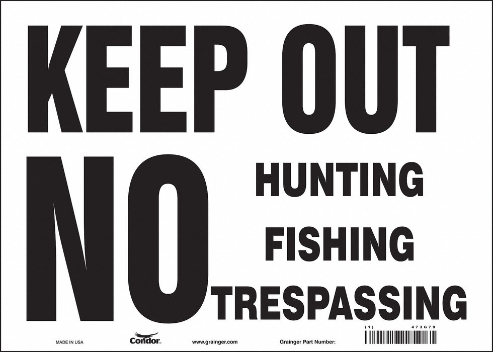 Safety Sign 10 in x 14 in Vinyl
