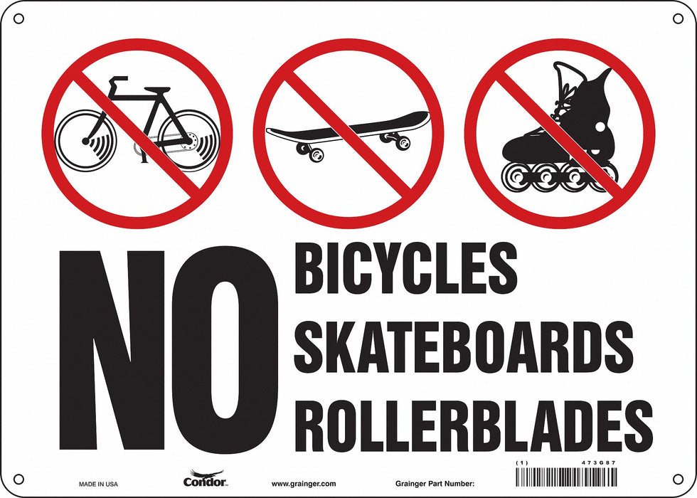 Safety Sign 10in x 14in Polyethylene