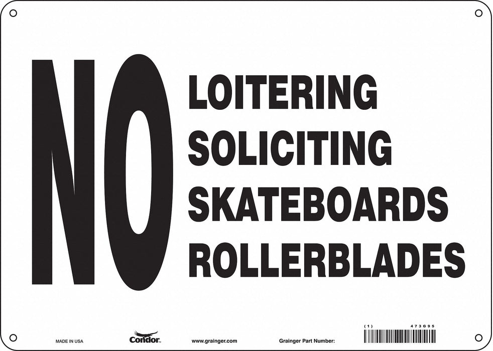 Safety Sign 10 in x 14 in Polyethylene