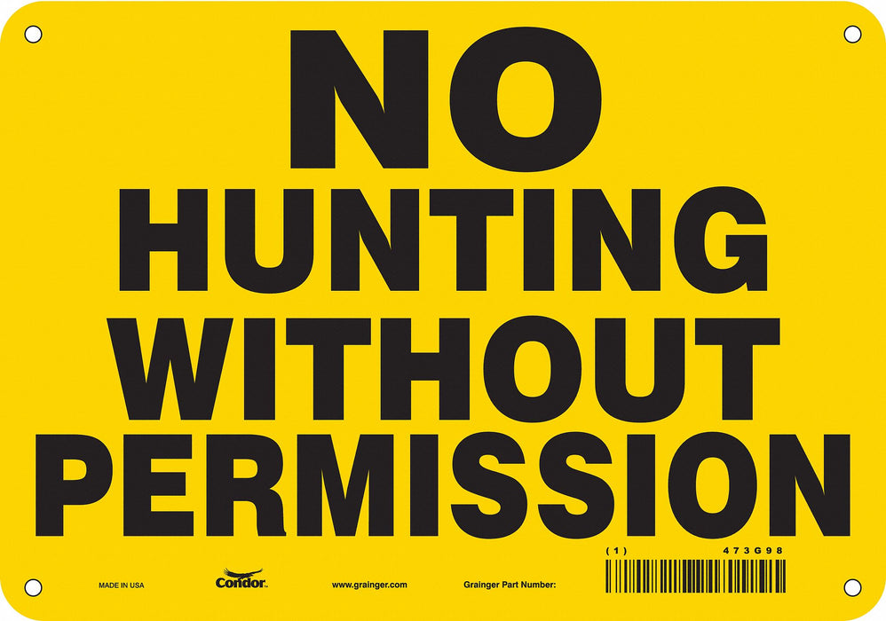 Safety Sign 7 in x 10 in Aluminum