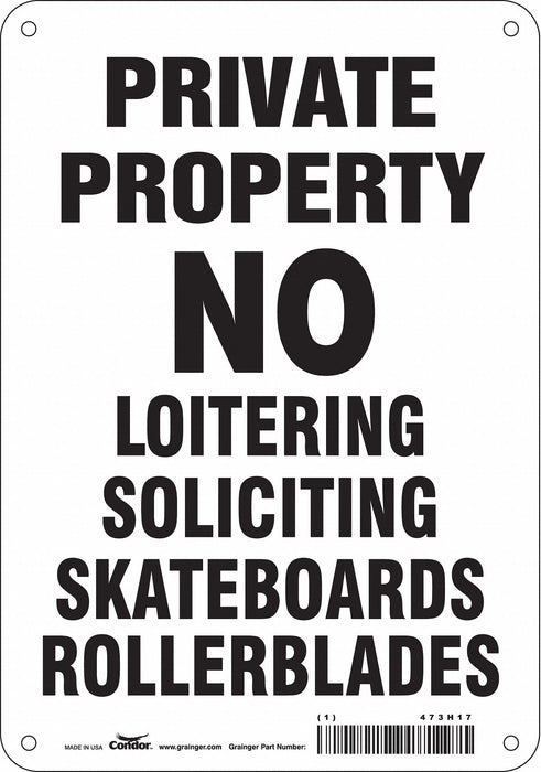 Safety Sign 10 in x 7 in Aluminum
