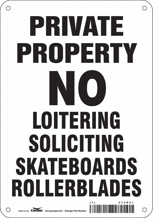Safety Sign 10 in x 7 in Polyethylene