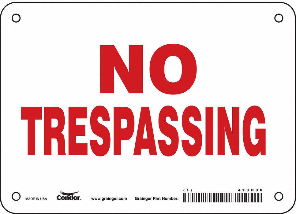 Safety Sign 7 in x 10 in Aluminum