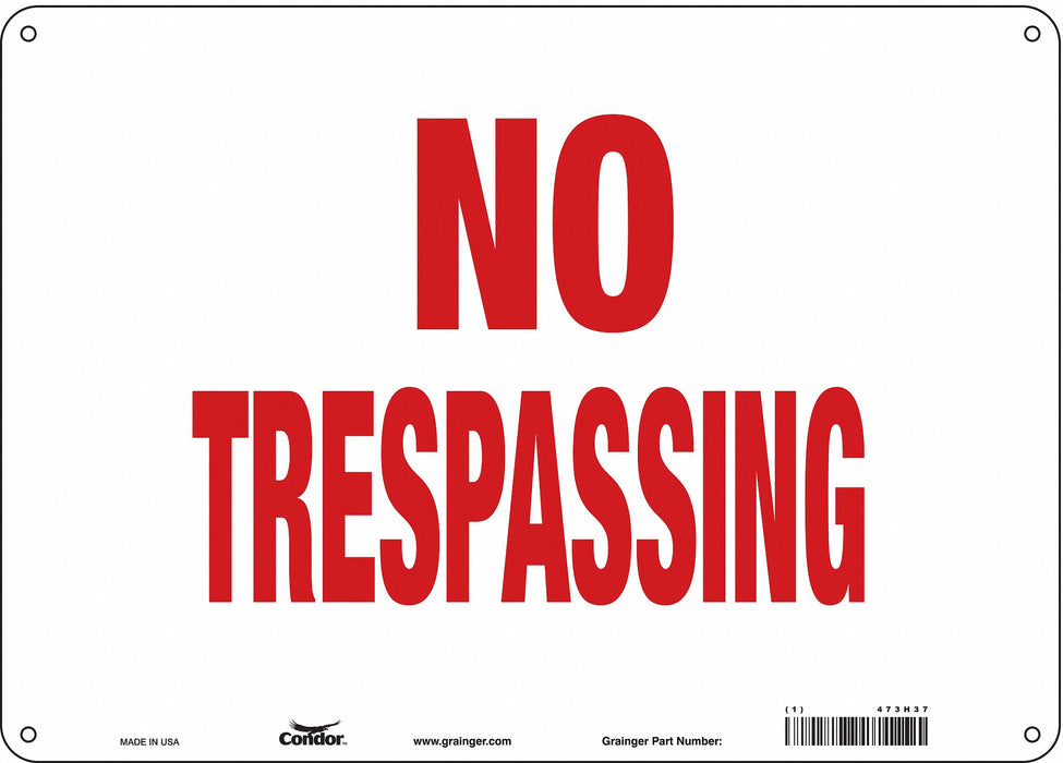 Safety Sign 10 inx14 in Aluminum