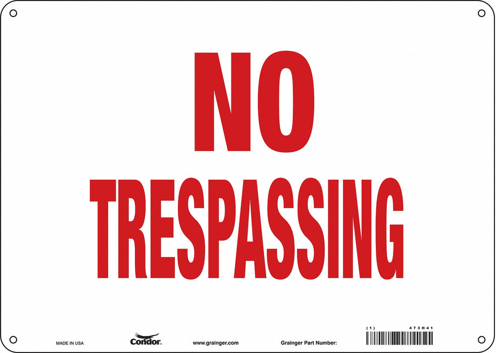Safety Sign 10 inx14 in Polyethylene