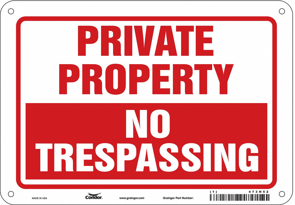 Safety Sign 7 in x 10 in Aluminum