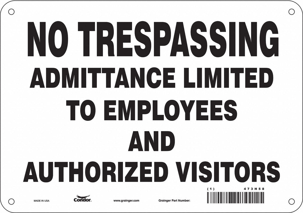 Safety Sign 7 in x 10 in Aluminum