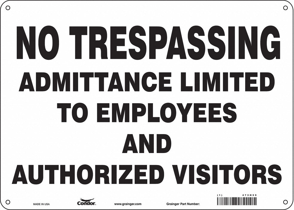 Safety Sign 10 inx14 in Aluminum
