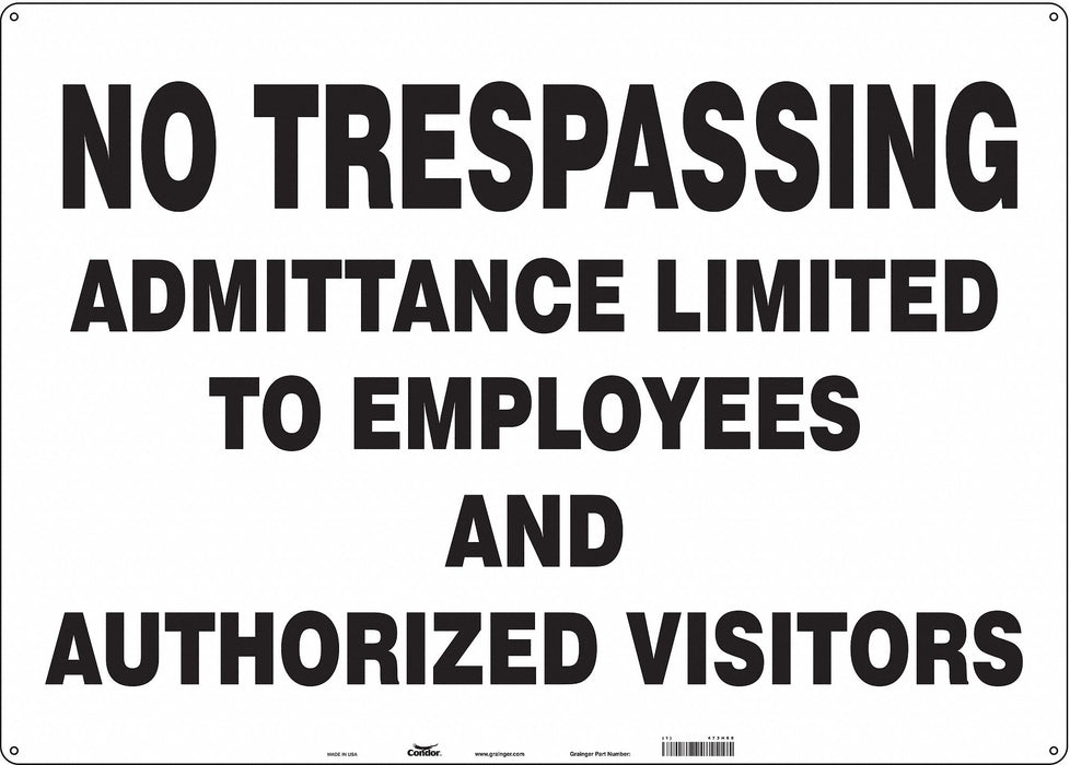 Safety Sign 20 in x 28 in Aluminum