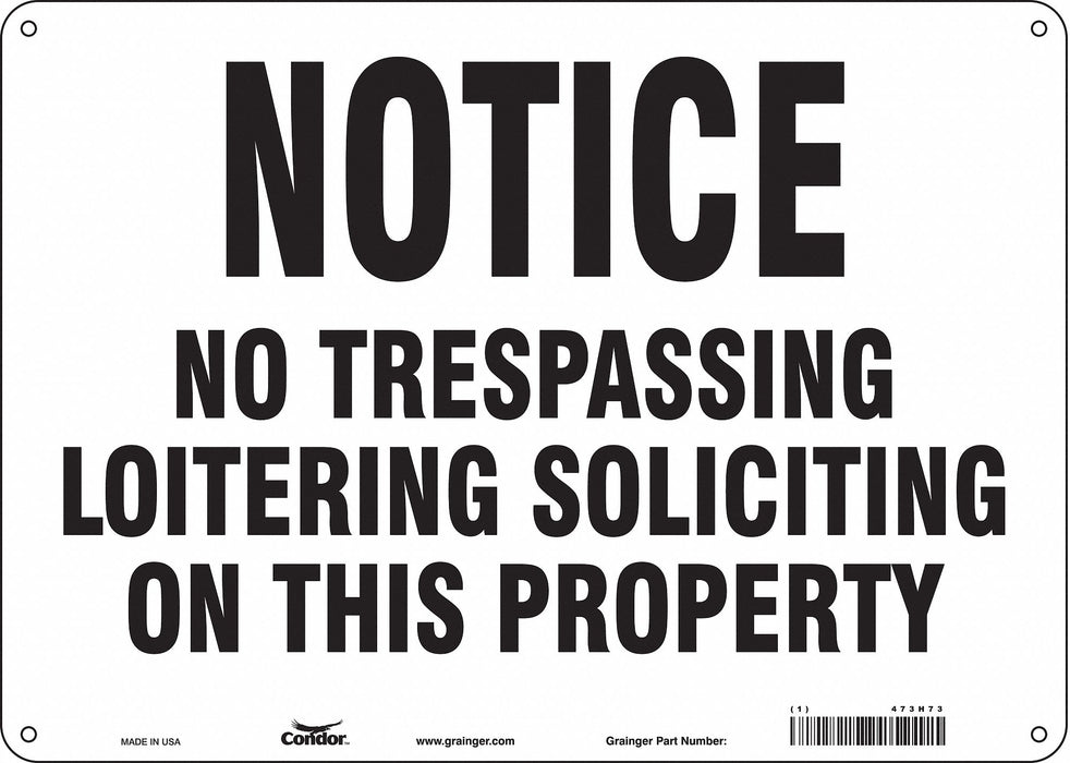 Safety Sign 10 in x 14 in Polyethylene