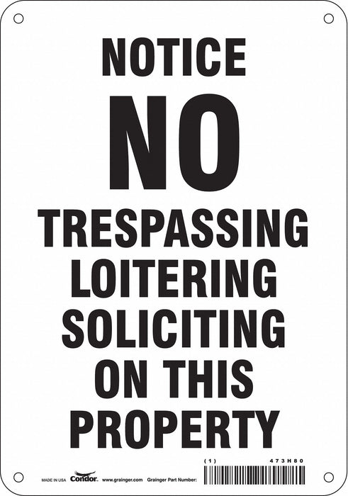 Safety Sign 10 in x 7 in Polyethylene