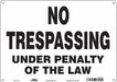 Safety Sign 10 inx14 in Aluminum