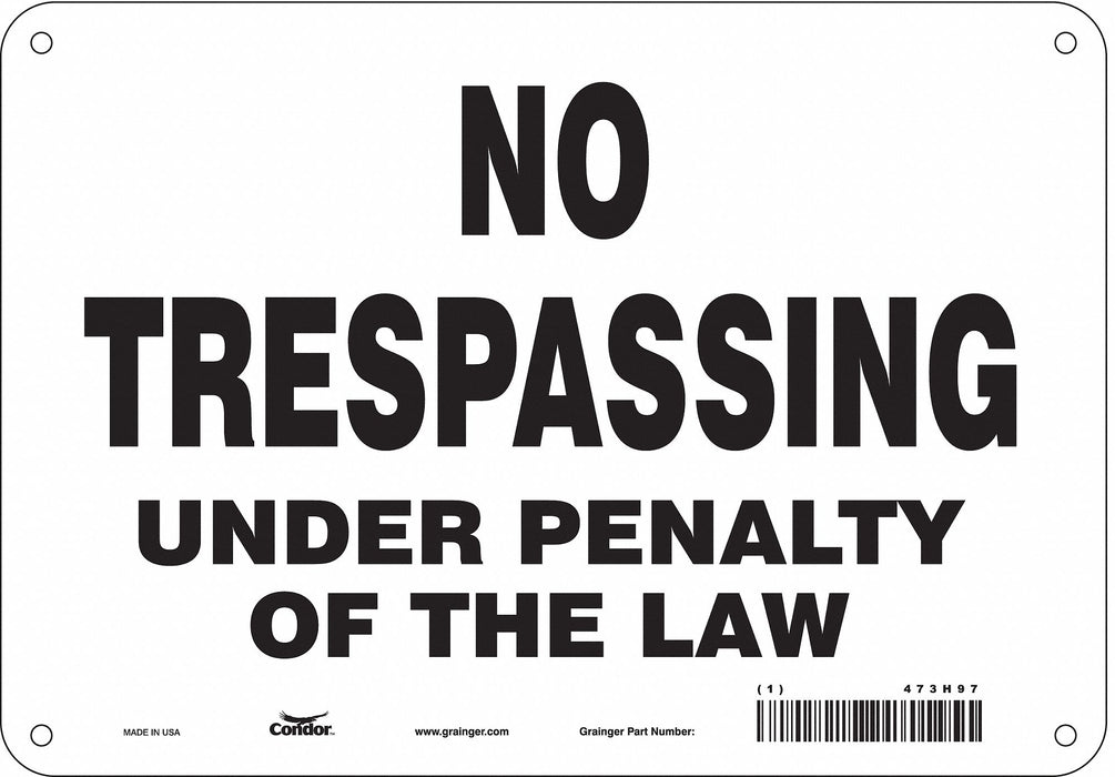 Safety Sign 7 in x 10 in Polyethylene