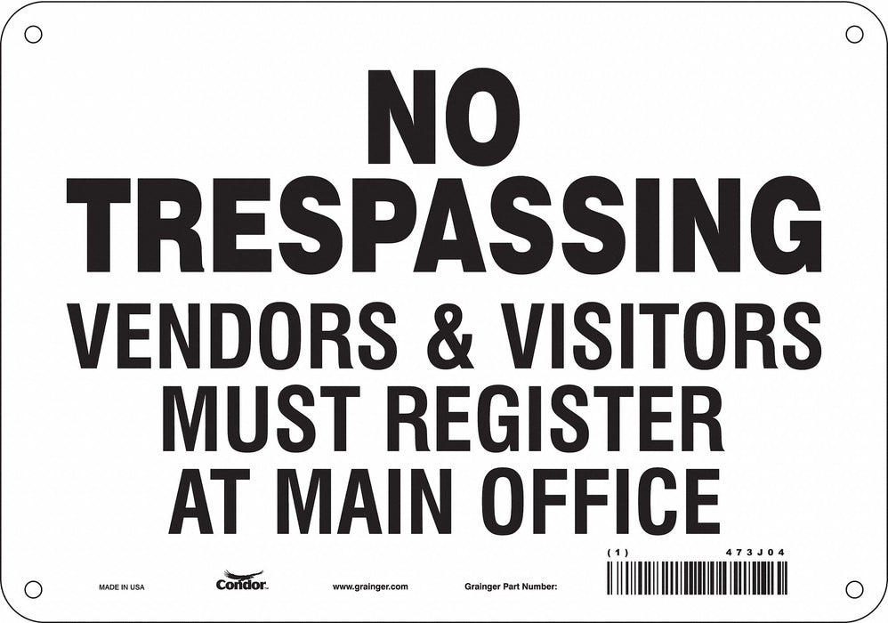 Safety Sign 7 in x 10 in Aluminum