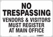 Safety Sign 14 in x 20 in Aluminum