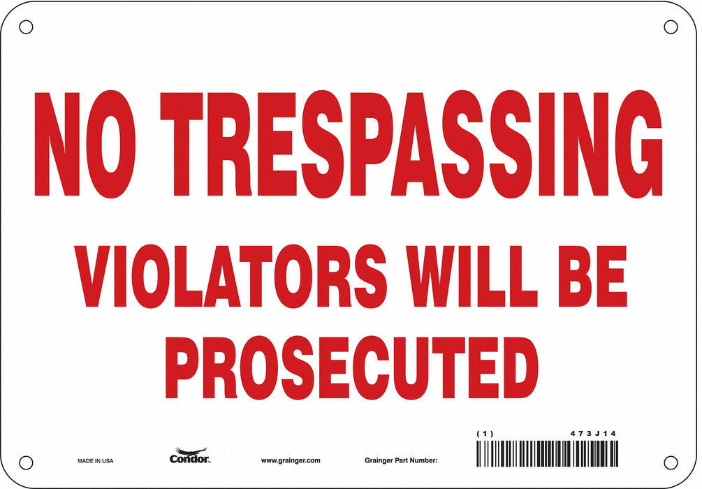 Safety Sign 7 in H x 10 in W Aluminum