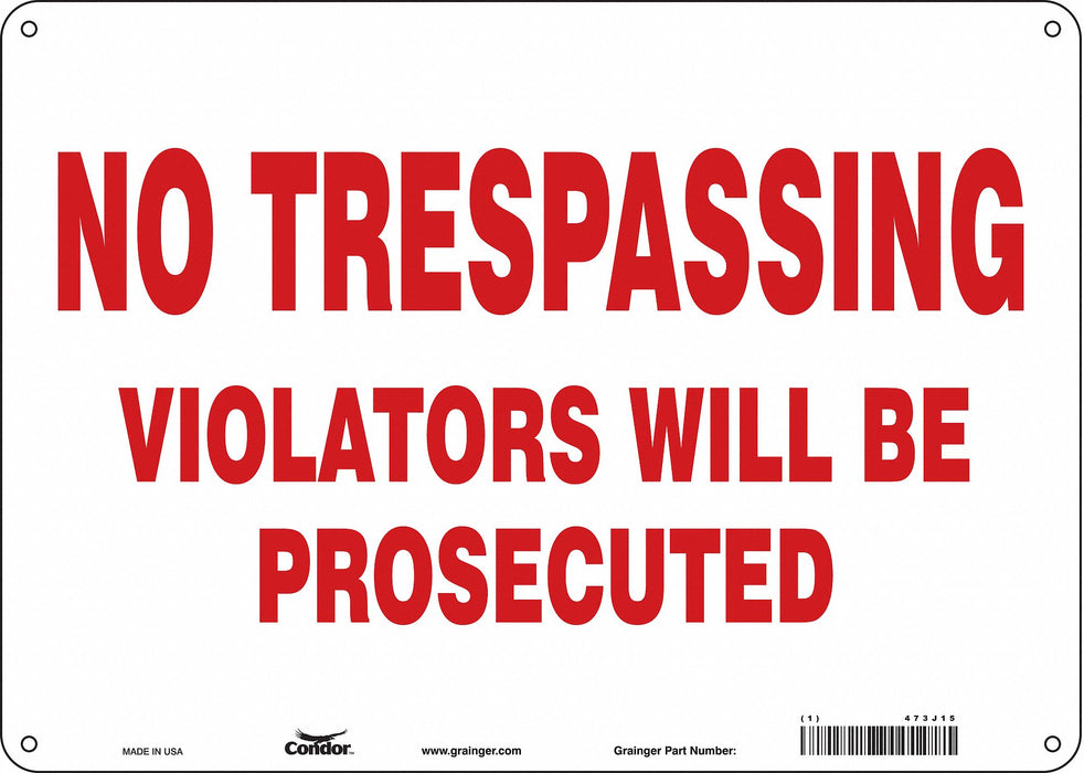 Safety Sign 10 inx14 in Aluminum