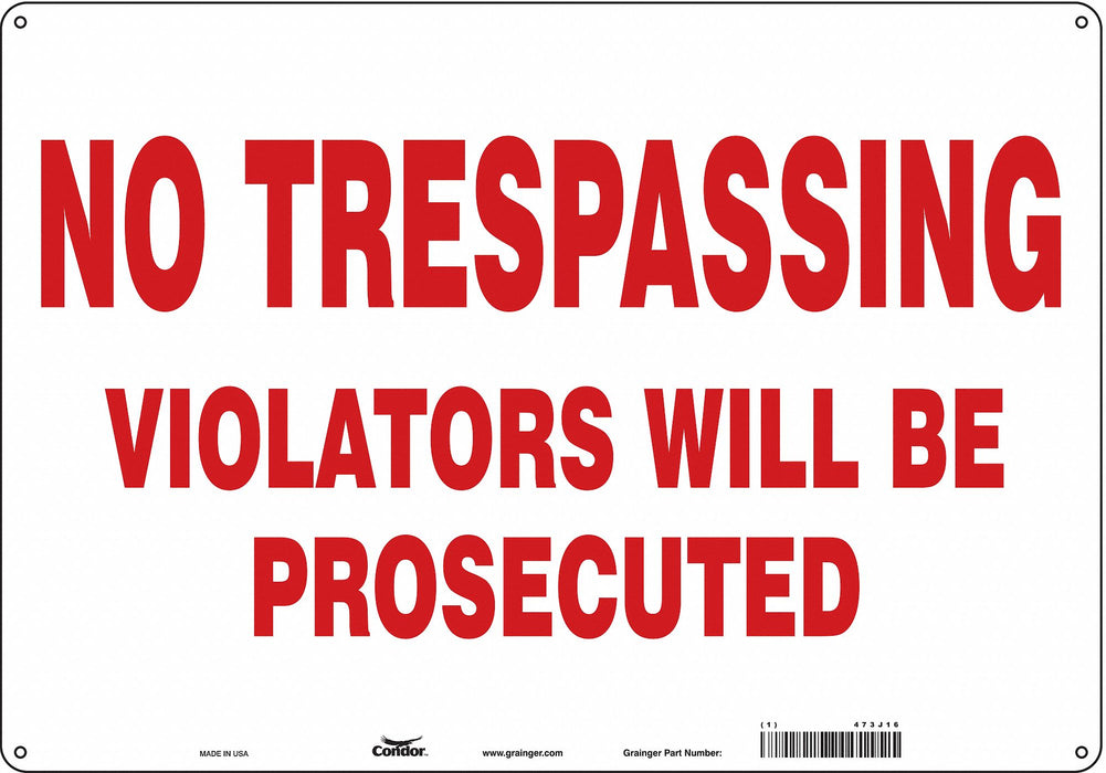 Safety Sign 14 inx20 in Aluminum