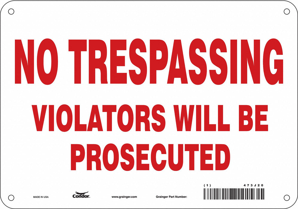 Safety Sign 7 inx10 in Polyethylene