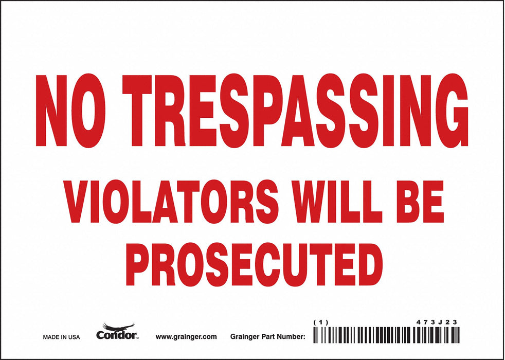 Safety Sign 5 in x 7 in Vinyl