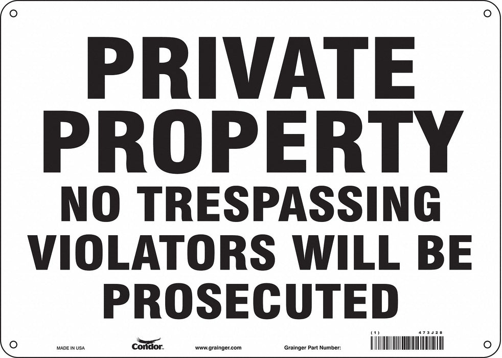 Safety Sign 10 inx14 in Aluminum