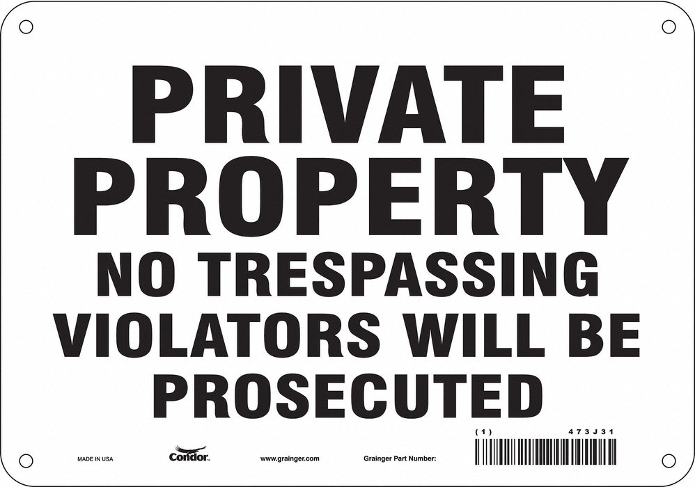 Safety Sign 7 in x 10 in Polyethylene