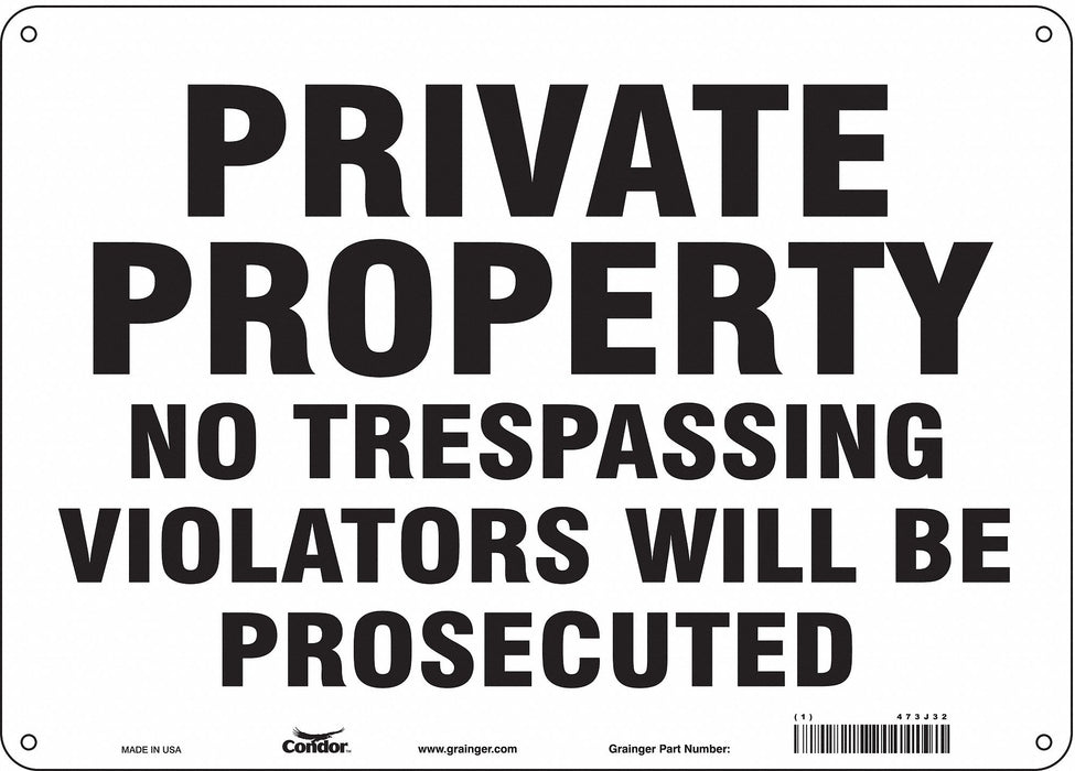 Safety Sign 10 inx14 in Polyethylene