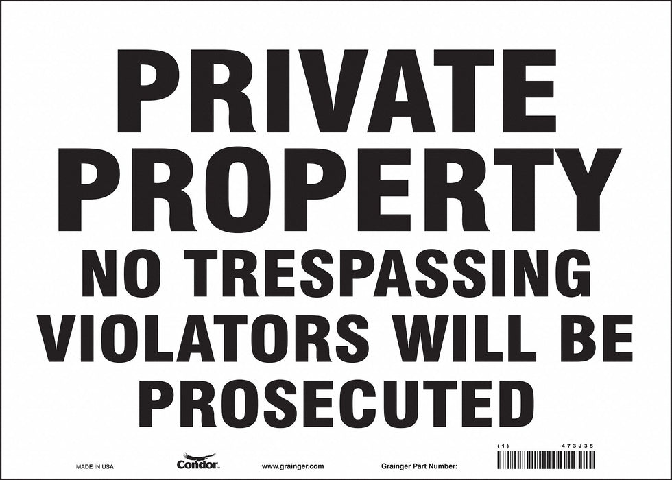 Safety Sign 10 in x 14 in Vinyl