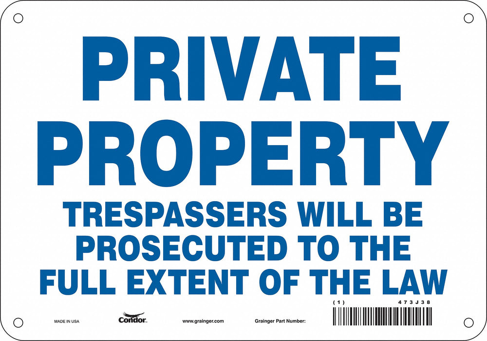 Safety Sign 7 in x 10 in Polyethylene