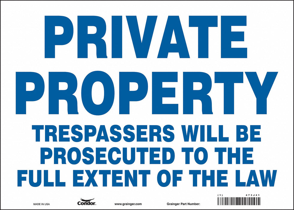 Safety Sign 10 in x 14 in Vinyl